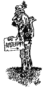 Een lifter op weg naar Amsterdam